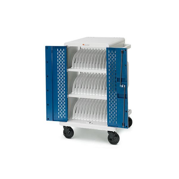 Bretford CORE24MSBP-90D portable device management cart/cabinet Blue, White